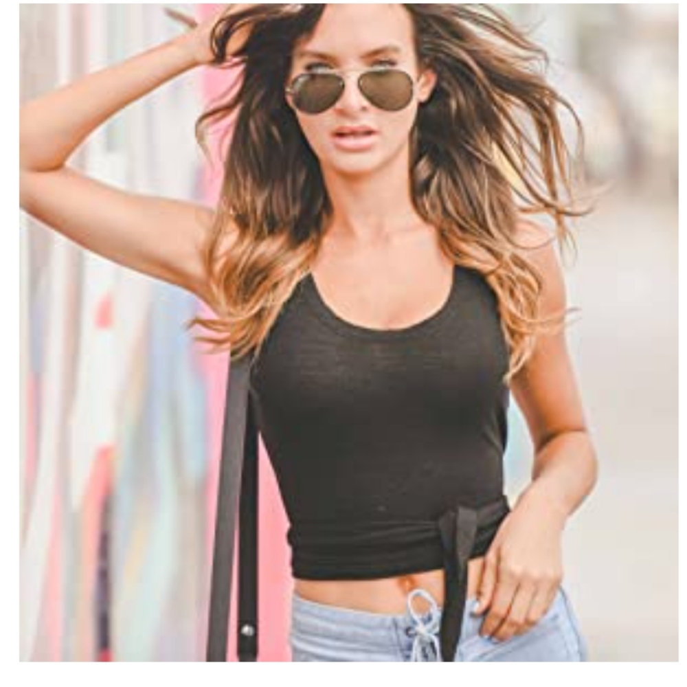 NWT Sleeves Crop Top Yoga Tank